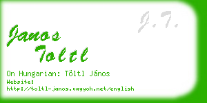 janos toltl business card